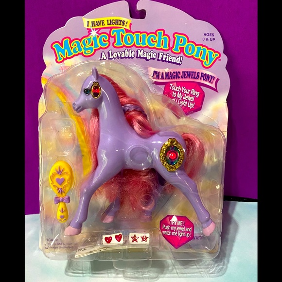 MAGIC TOUCH PONY VINTAGE 90s MAGIC JEWELS PONY SHANNON JEWELS LIGHT UP & BLINK - Picture 1 of 16